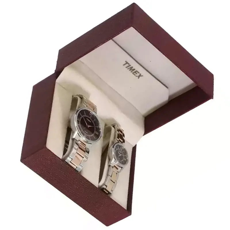 Timex Classics Set Brown Dial Two-tone Couple Watch- TW00PR214